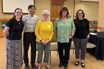Caitlyn Neill, Chao-Yang Lee, Jennie Klein and Nicole Byrd, Lisa Martin