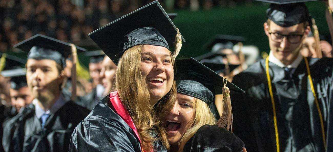 Students at commencement